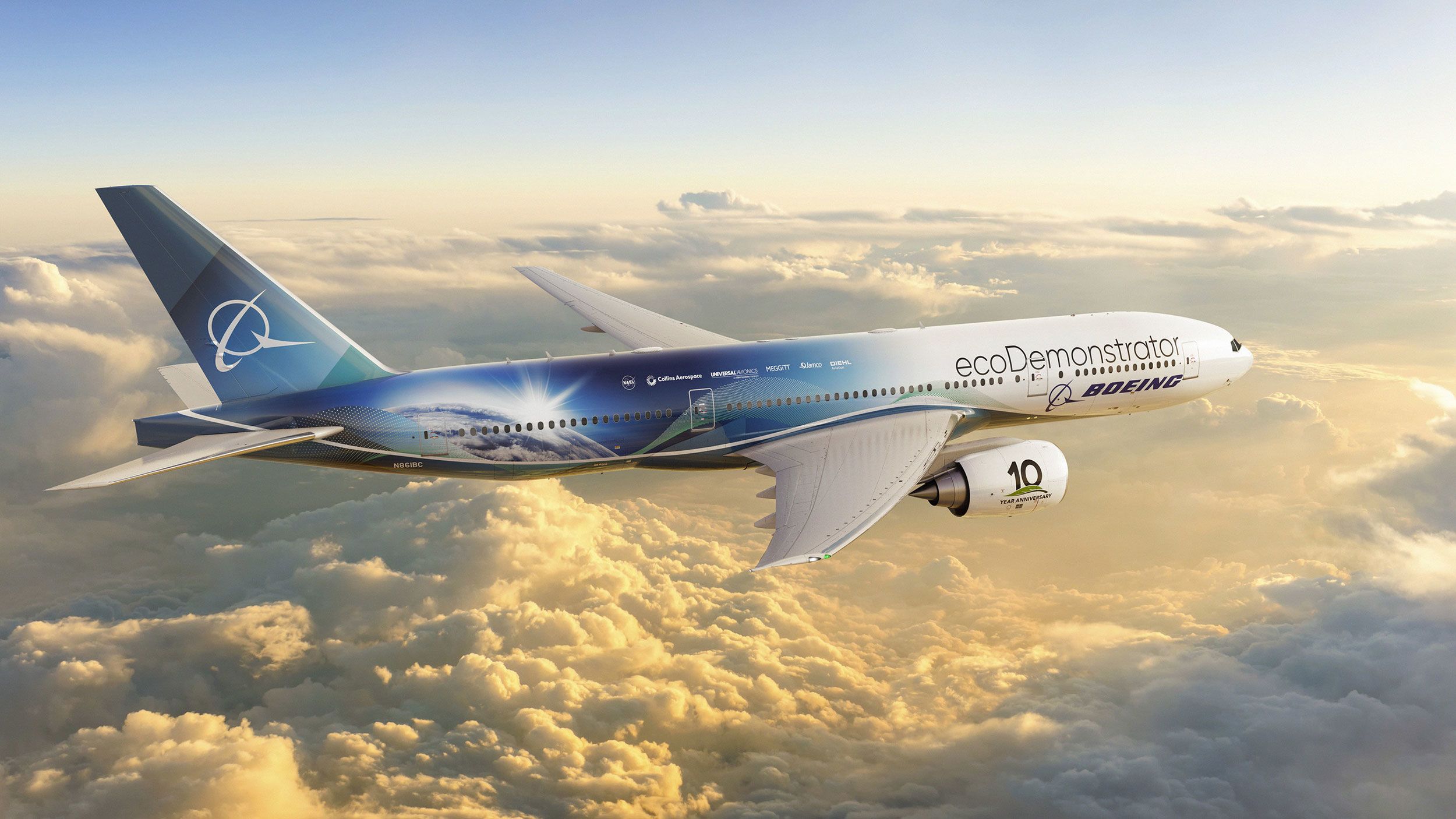 Пассажирский самолет большой вместимости Boeing-777.