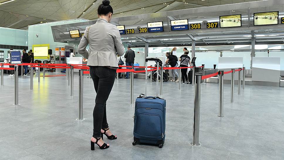 Регистрация на рейс в аэропорту Пулково.