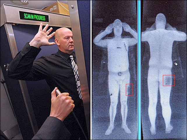 Рентгеновские сканеры в аэропорту.